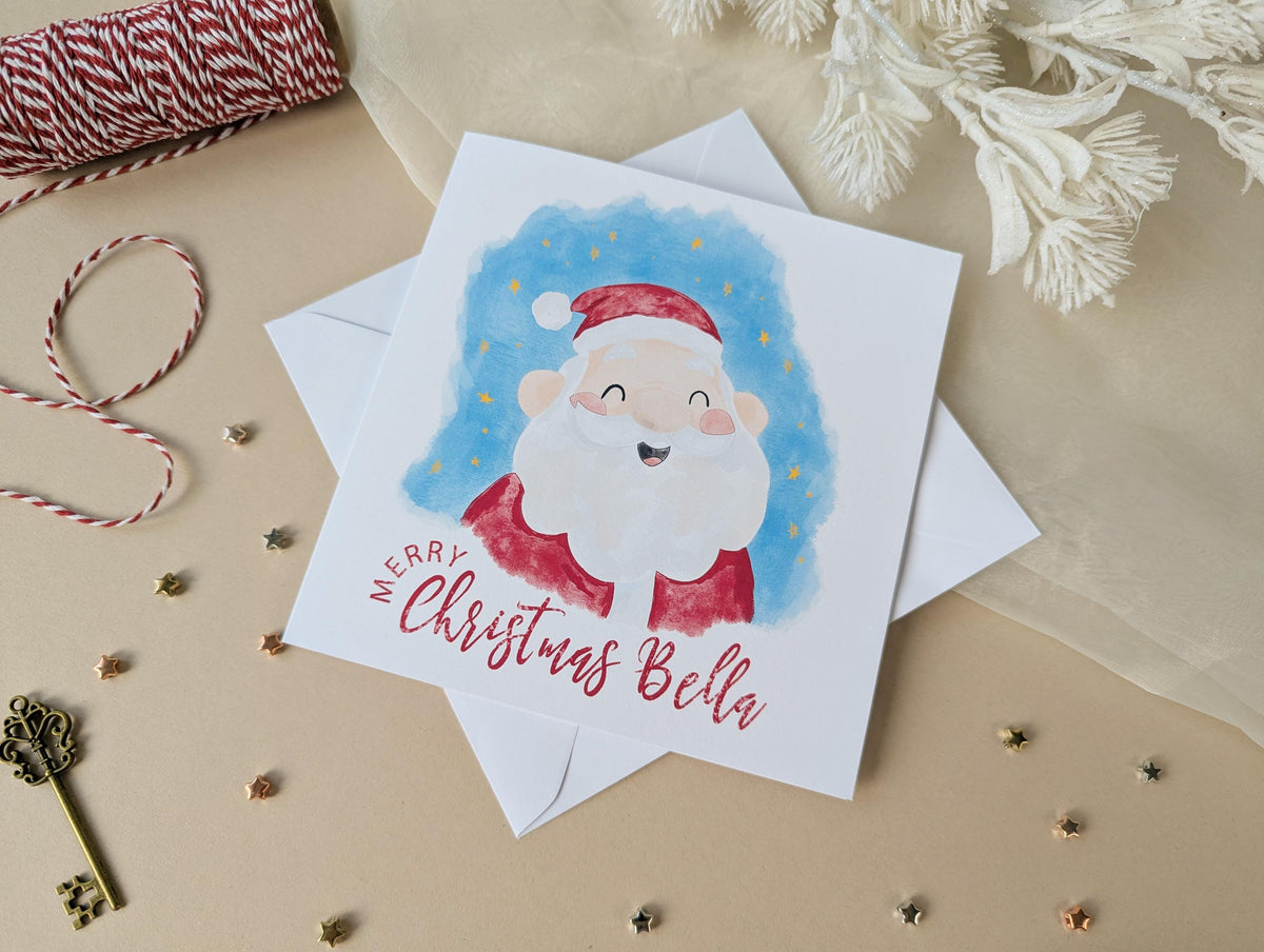 Personalised Kids Christmas card, Father Christmas Card, Letter from Santa, Name Xmas
