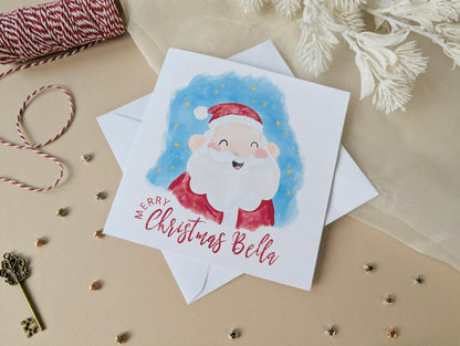 Personalised Kids Christmas card, Father Christmas Card, Letter from Santa, Name Xmas