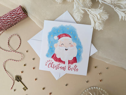 Personalised Kids Christmas card, Father Christmas Card, Letter from Santa, Name Xmas