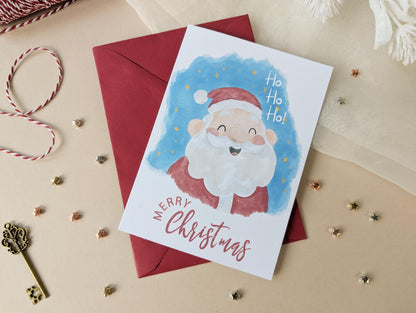 Christmas Card Mulitpack 4, Letter from Santa, Xmas, Cute Father Christmas, A6