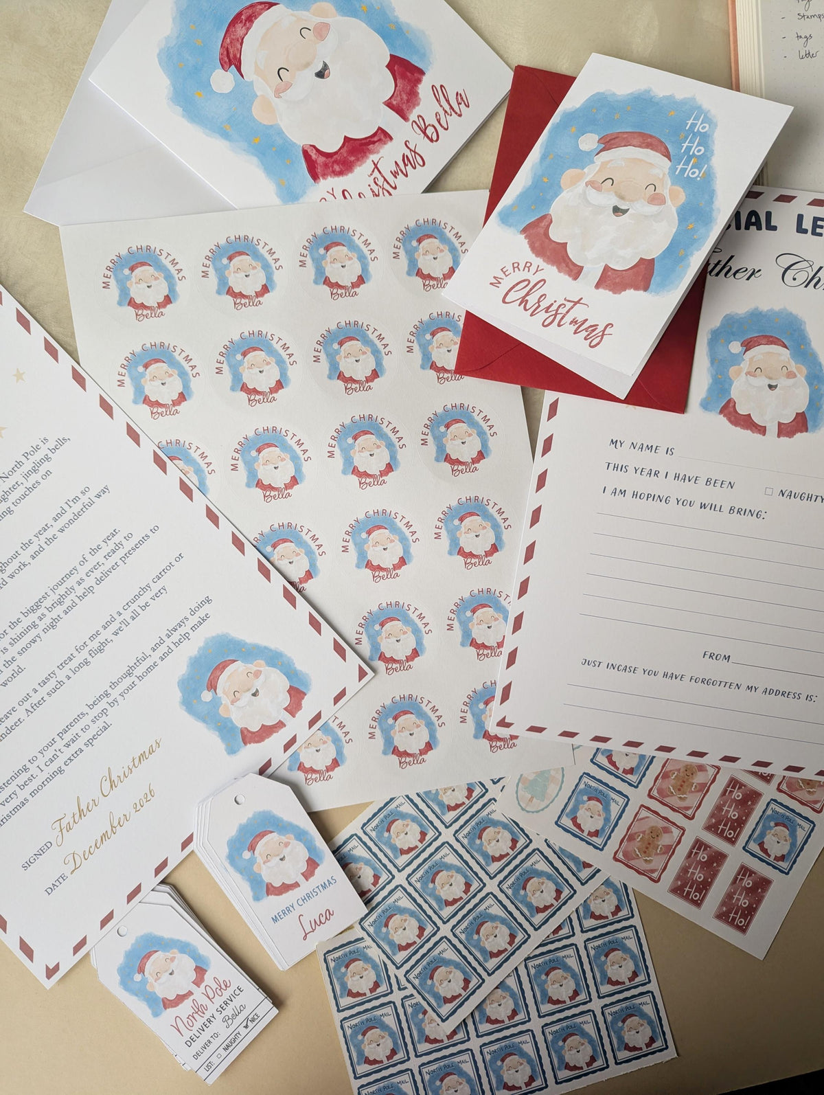 DIY Homemade Letter to Santa, Father Christmas, North Pole Mail, Present Wish List