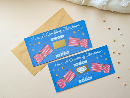Personalised Christmas Gift Reveal Scratch Card Voucher