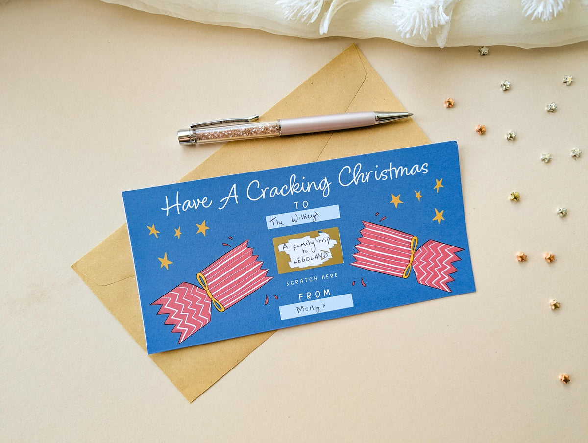 Personalised Christmas Gift Reveal Scratch Card Voucher