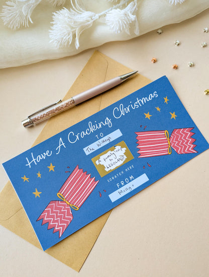 Personalised Christmas Gift Reveal Scratch Card Voucher