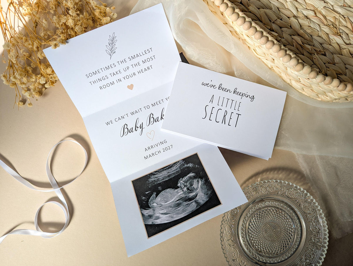 Personalised Pregnancy Reveal Card, Save the Date, Grandparents, New Baby Card, Baby Announcement