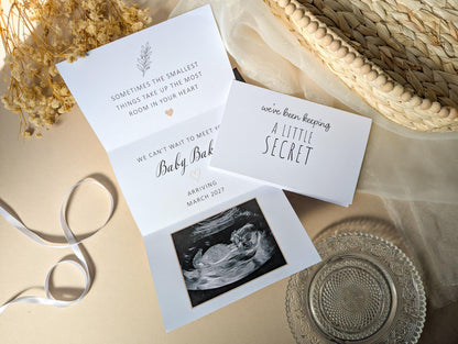 Personalised Pregnancy Reveal Card, Save the Date, Grandparents, New Baby Card, Baby Announcement
