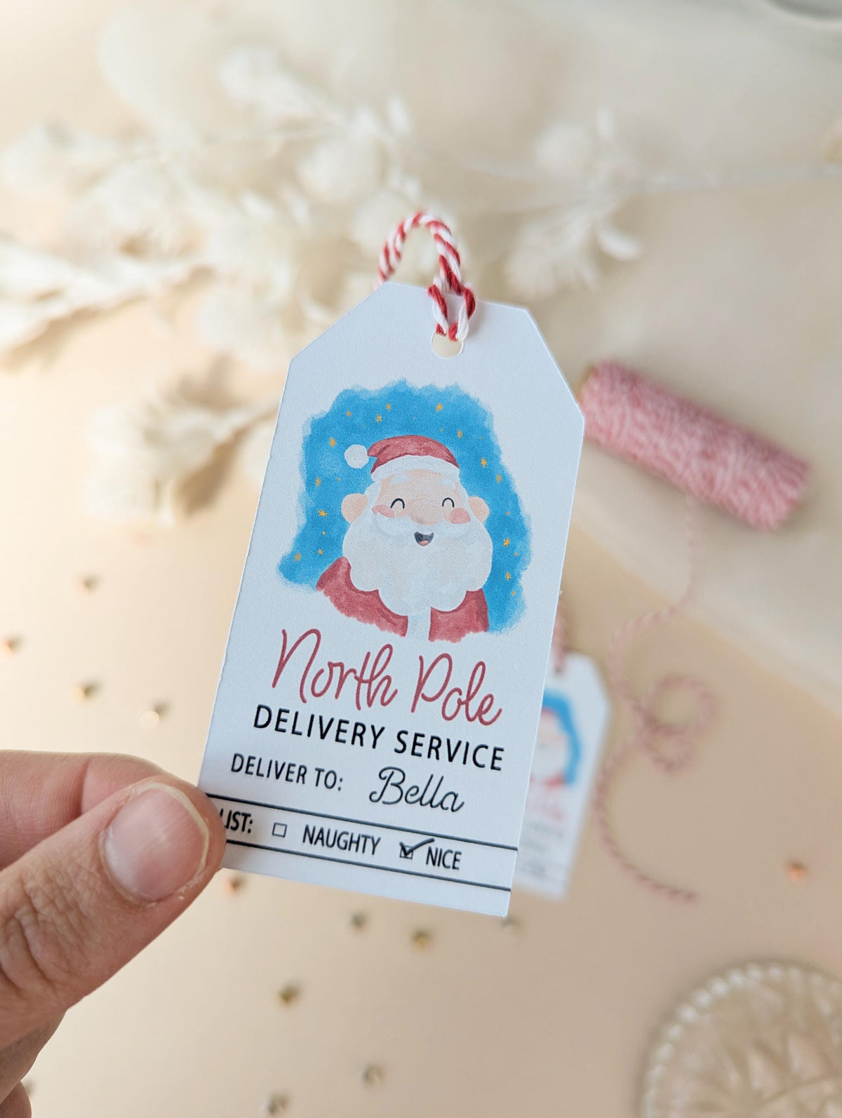 Father Christmas Gift Tag, Stocking Tag, Personalised Christmas Gift Tag, Gift Tag from Santa