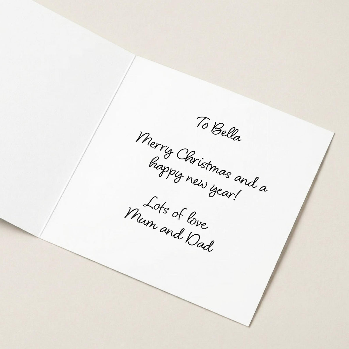 Personalised Kids Christmas card, Father Christmas Card, Letter from Santa, Name Xmas