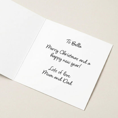 Personalised Kids Christmas card, Father Christmas Card, Letter from Santa, Name Xmas