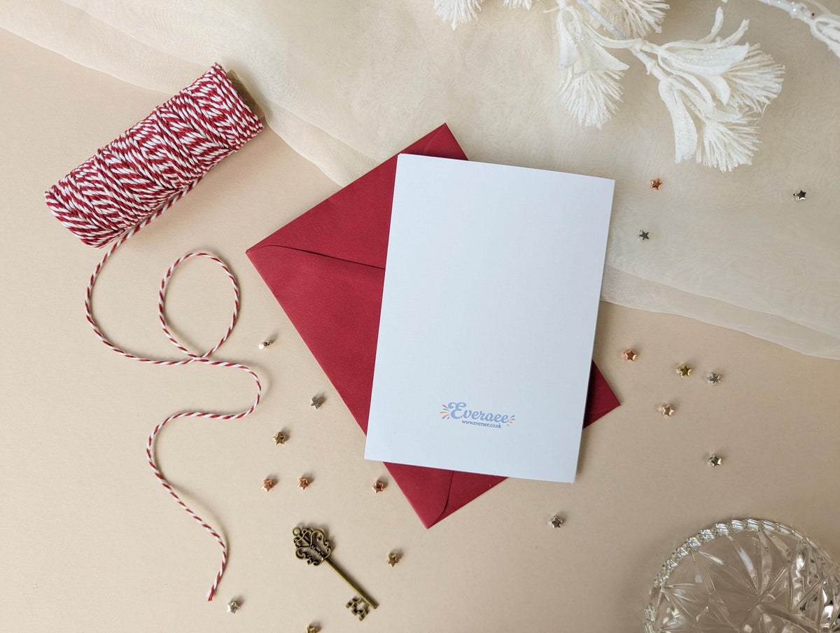 Christmas Card Mulitpack 4, Letter from Santa, Xmas, Cute Father Christmas, A6