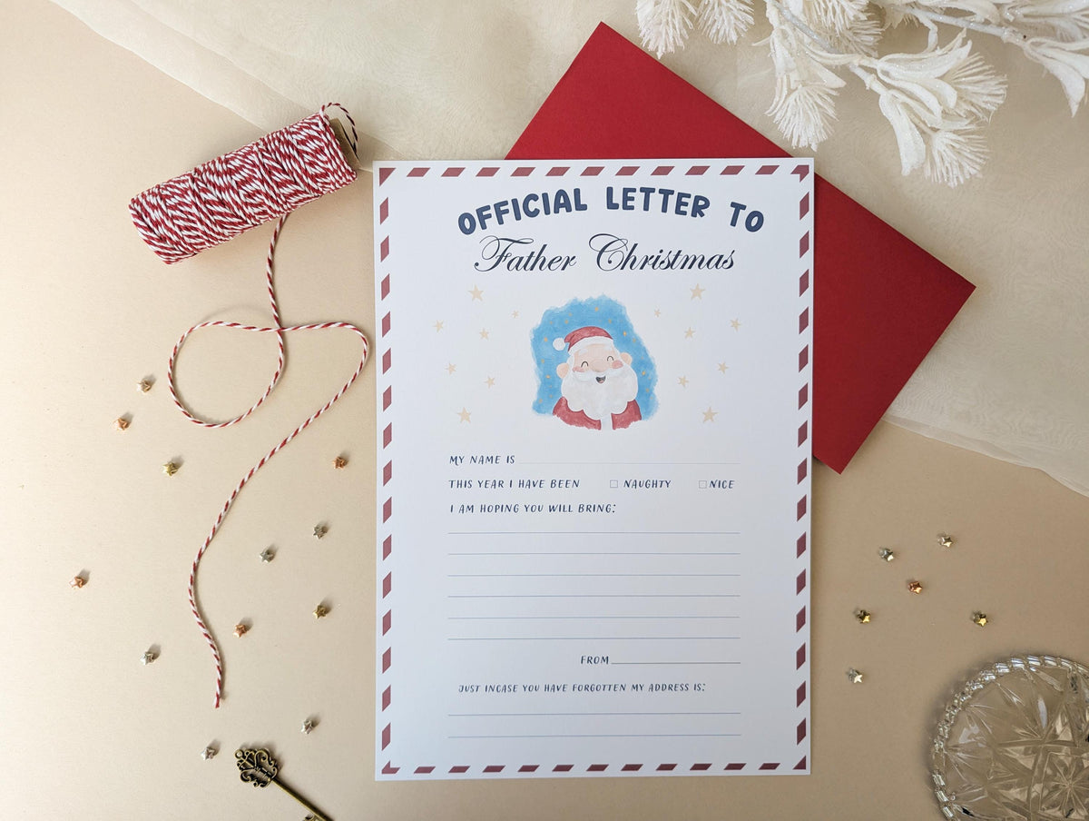DIY Homemade Letter to Santa, Father Christmas, North Pole Mail, Present Wish List