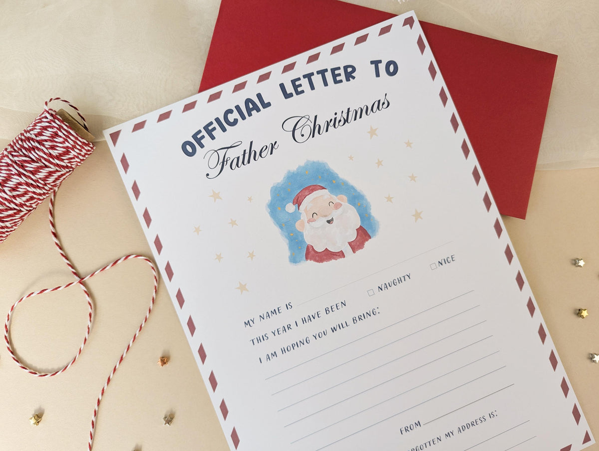DIY Homemade Letter to Santa, Father Christmas, North Pole Mail, Present Wish List