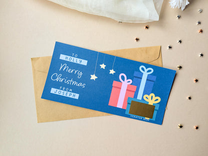 Personalised Christmas Gift Reveal Scratch Card Voucher