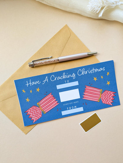 Personalised Christmas Gift Reveal Scratch Card Voucher