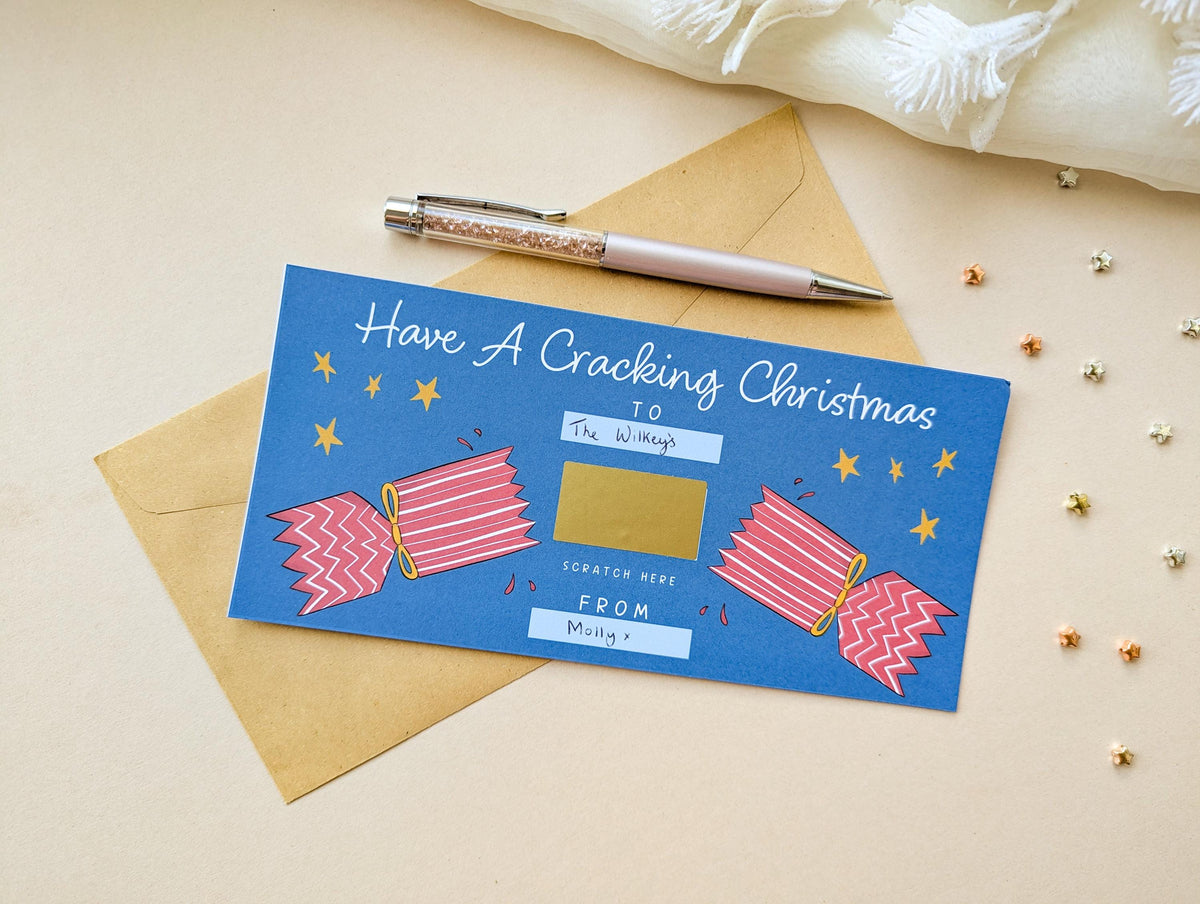Personalised Christmas Gift Reveal Scratch Card Voucher
