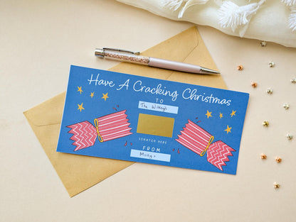 Personalised Christmas Gift Reveal Scratch Card Voucher