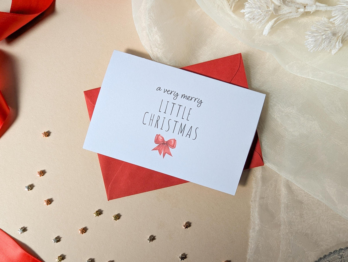 Personalised Pregnancy Reveal Card, Merry Little Christmas, Grandparents, New Baby Card, Baby Announcement