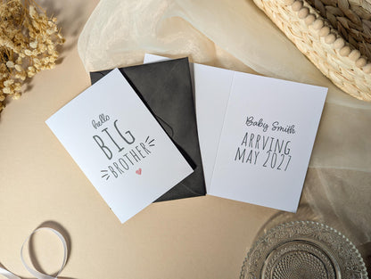Pregnancy Announcement Scratch Card, Big Sister/Brother, Having A Baby, New Baby Card, Baby Announcement
