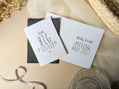 Pregnancy Announcement Scratch Card, Big Sister/Brother, Having A Baby, New Baby Card, Baby Announcement