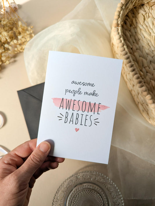 New Baby Card, Baby Shower, New Parents, Baby Congratulations