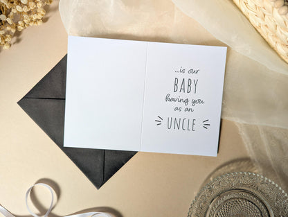 Pregnancy Announcement Scratch Card, Sister/Brother, Having A Baby, New Baby Card, Baby Announcement