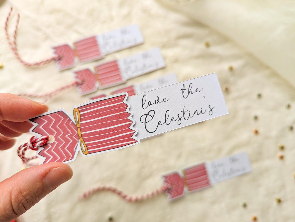 Personalised Christmas Gift Tags, Pack of 8, Holiday Gifting, Xmas Gift Wrap
