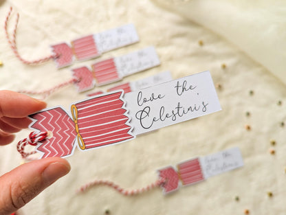 Personalised Christmas Gift Tags, Pack of 8, Holiday Gifting, Xmas Gift Wrap