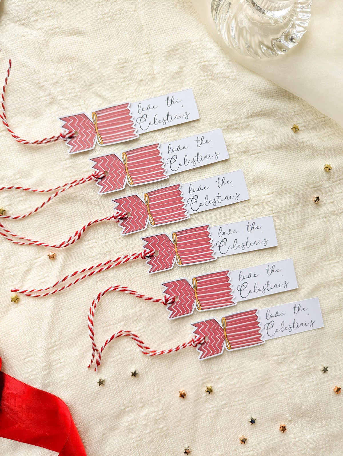 Personalised Christmas Gift Tags, Pack of 8, Holiday Gifting, Xmas Gift Wrap