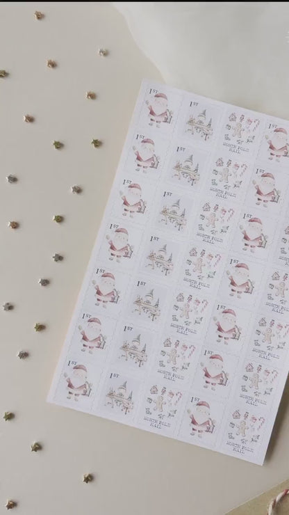 Father Christmas Stamps, DIY, Letter From Santa, Santa Stickers, North Pole Mail
