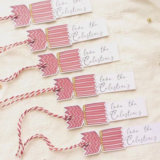 Personalised Christmas Gift Tags, Pack of 8, Holiday Gifting, Xmas Gift Wrap