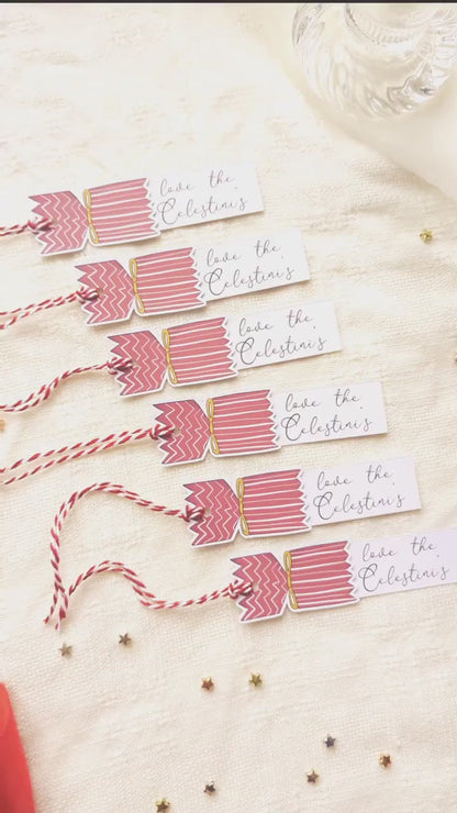 Personalised Christmas Gift Tags, Pack of 8, Holiday Gifting, Xmas Gift Wrap