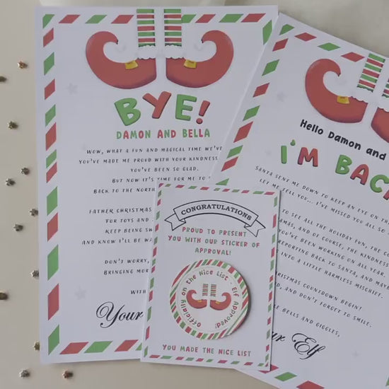 Nice List Certificate, Personalised Letter From Elf, I'm Back, Santa's Workshop