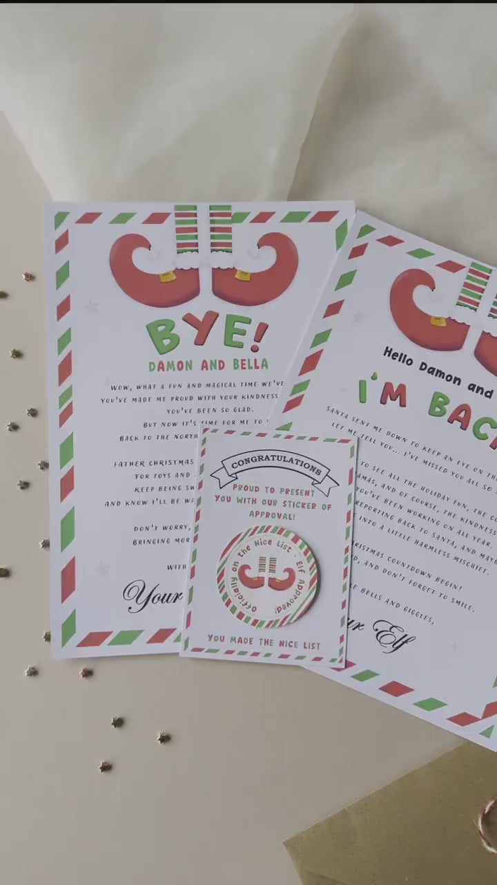 Nice List Certificate, Personalised Letter From Elf, I'm Back, Santa's Workshop