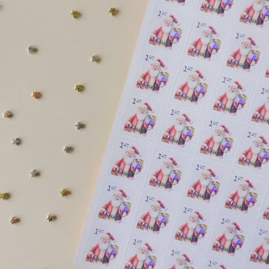 Father Christmas Stamps, DIY, Letter From Santa, Santa Stickers, North Pole Mail