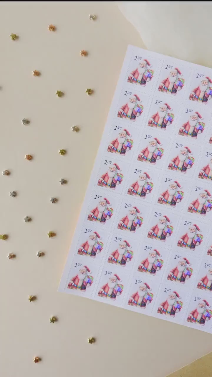 Father Christmas Stamps, DIY, Letter From Santa, Santa Stickers, North Pole Mail