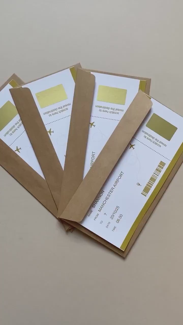 Birthday Voucher Personalised, Surprise Holiday, Personalised Gift, Present Reveal For Her/Him