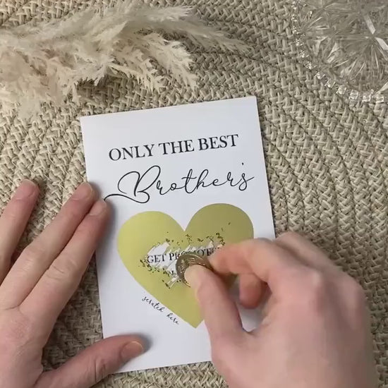 Pregnancy Announcement Scratch Card for Brother, Promotion to Uncle, Having A Baby, New Baby Card, Baby Announcement
