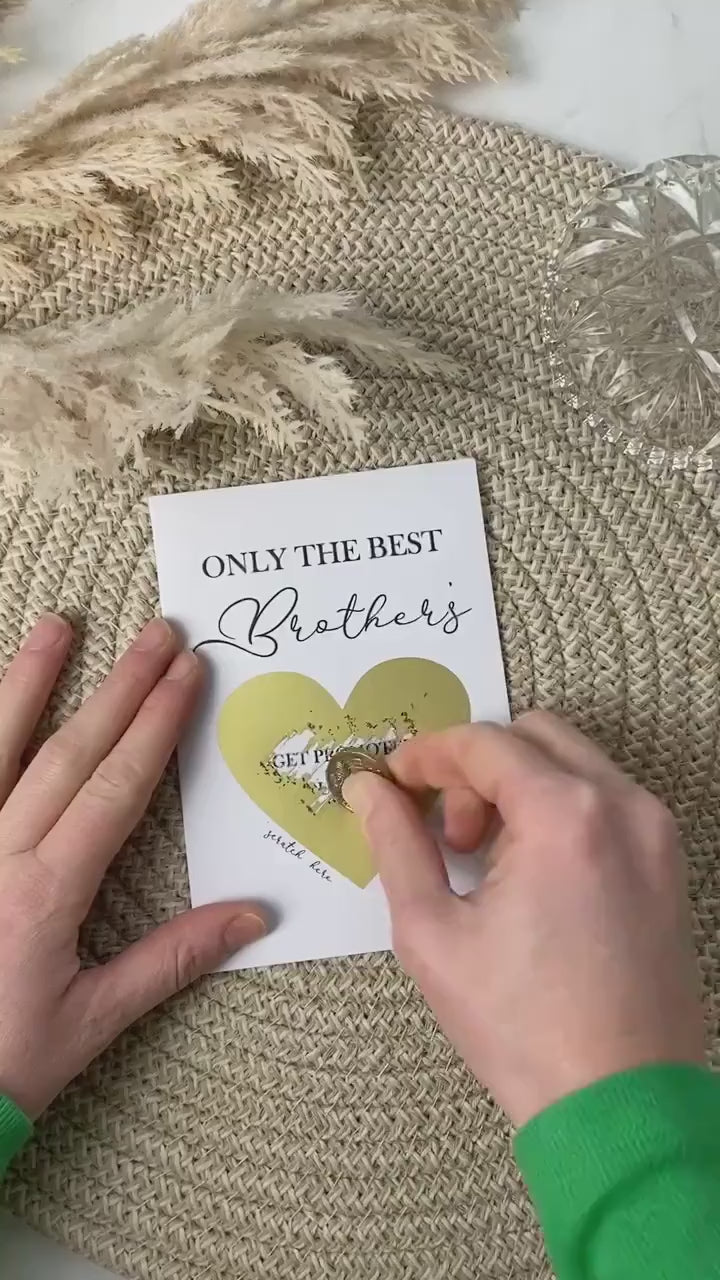 Pregnancy Announcement Scratch Card for Brother, Promotion to Uncle, Having A Baby, New Baby Card, Baby Announcement