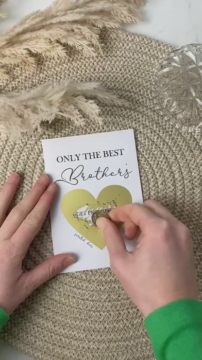 Pregnancy Announcement Scratch Card for Brother, Promotion to Uncle, Having A Baby, New Baby Card, Baby Announcement